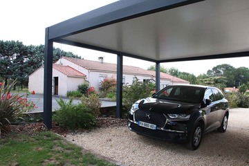 Carport aluminium toit plat : carport et abri voiture toit plat Akena